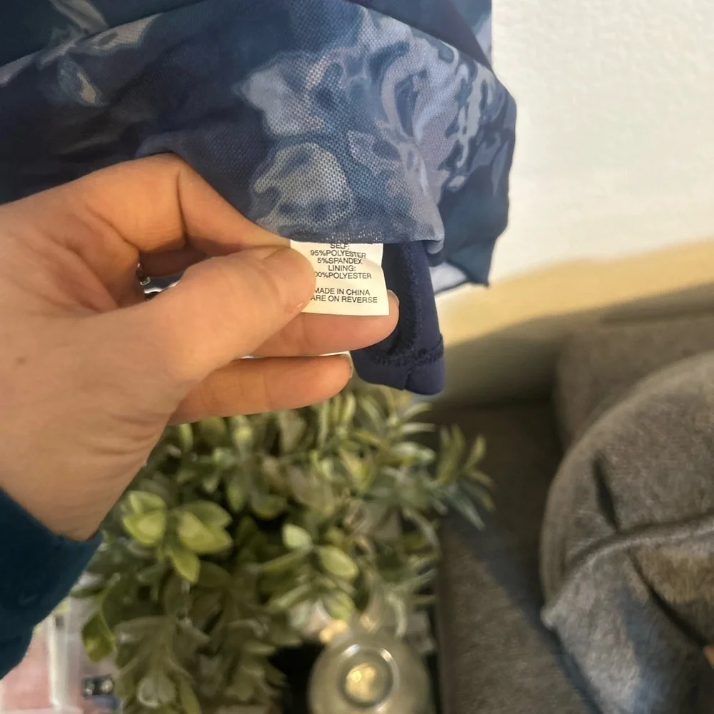 Stitch & Pine Medium Floral Blue Dress Y2K Vibes